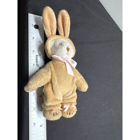 Vintage Ganz 1995 Hops Plush Bunny Toy With Bow & Embroidered Features - Picture 4 of 9